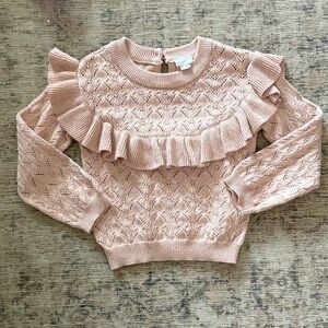 Pink Ruffled Jamie Kay Baby Girl Sweater